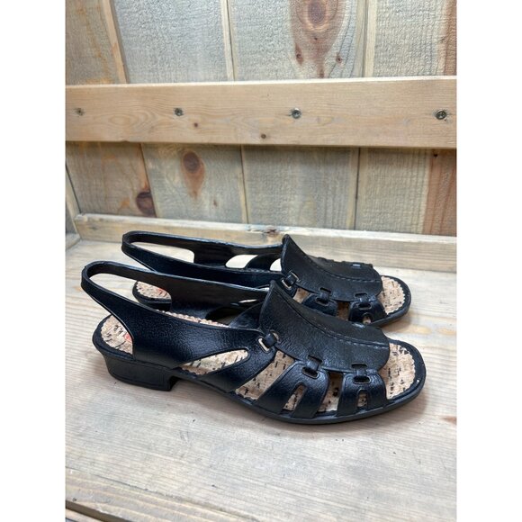 SANDAK Mexico made Sandals Slingback Black Size 26 Fits US8 Open Toe - Picture 1 of 7